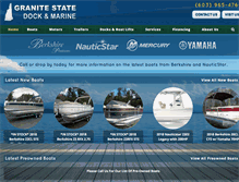 Tablet Screenshot of granitestatedockmarine.com
